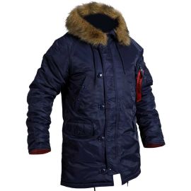Чоловіча куртка Аляска синя Slim Fit N-3B Navy, Розмір: 44-46 (S)