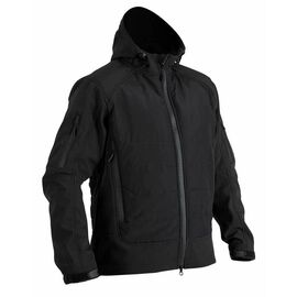 Демісезонна чоловіча куртка Soft Shell Gladiator Black чорна з капюшоном, Розмір: 60-62 (XXL)