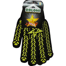 Рукавички трикотажні чорні 7 клас з ПВХ малюнком "Зірка" (4080)