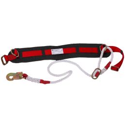 Пояс запобіжний ПП1-Е (зі стропом капроновий канат кручений регульований кільце-малий карабін), Розмір: розмір 2 -- (750...1300 мм)