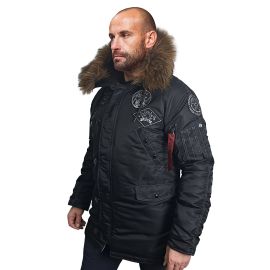 Зимняя куртка Аляска мужская черная N-3B Top Gun Black, Размер: 44-46 (S)