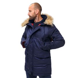 Чоловіча куртка Аляска синя Slim Fit N-3B Navy, Розмір: 44-46 (S)