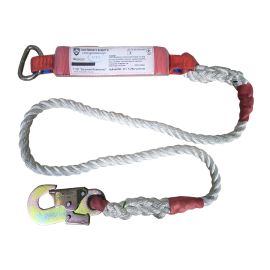 Строп Д крученый капроновый канат кольцо*малый карабин с амортизатором