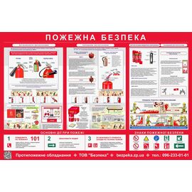 Стенд Пожарная Безопасность 1000х1500мм