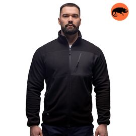 Демісезонна чоловіча кофта флісова чорна Stratus Black, Колір: чорний, Розмір: 44-46 (S)