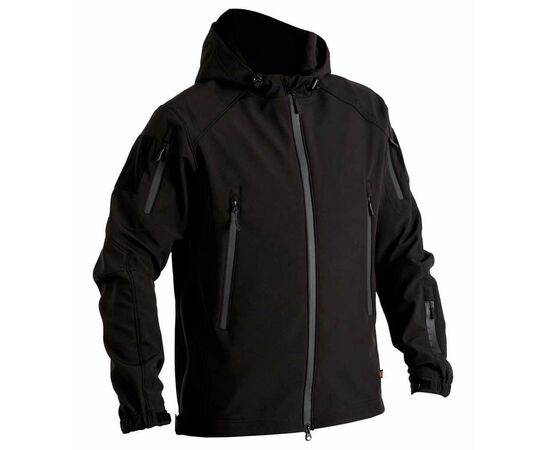 Тактическая куртка Soft Shell Spartan Police Black черная с капюшоном, Размер: 48-50 (M)
