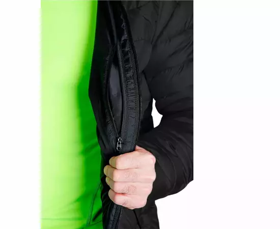 Стеганая куртка мужская с капюшоном Maximus Black черная, Размер: 44-46 (S), фото 11