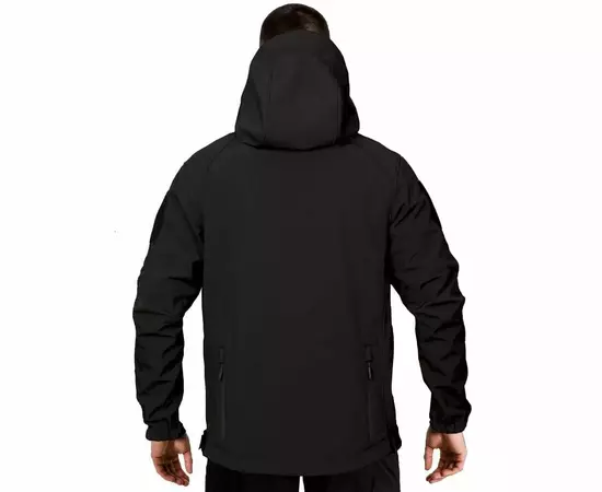 Тактична куртка Soft Shell Spartan Police Black чорна з капюшоном, Розмір: 48-50 (M), фото 14