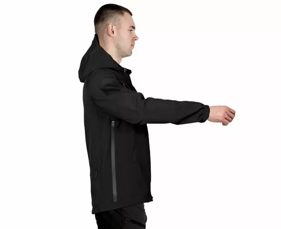 Тактична куртка Soft Shell Spartan Police Black чорна з капюшоном, Розмір: 48-50 (M), фото 15