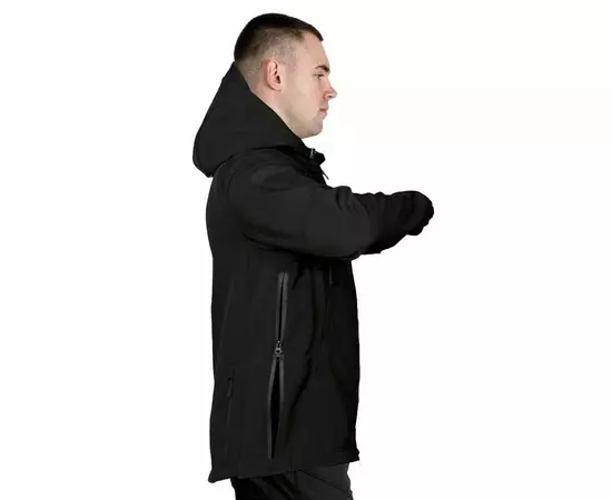 Тактична куртка Soft Shell Spartan Police Black чорна з капюшоном, Розмір: 48-50 (M), фото 16