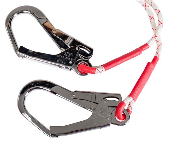 Строп страхувальний тип В (капроновий канат подвійний малий-великий-великий карабіни), фото 2