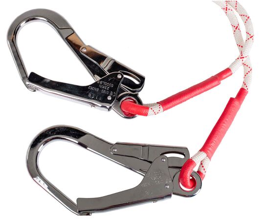 Строп страховочный тип В (капроновый канат двойной малый-большой-большой карабины с амортизатором), фото 3 Строп страховочный тип В (капроновый канат двойной малый-большой-большой карабины с амортизатором), фото 3