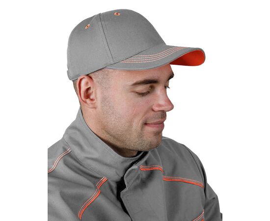 Бейсболка рабочая Optimal Grey, Цвет: серый, Размер: S-M, фото 2