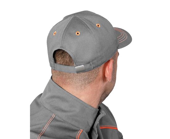 Бейсболка рабочая Optimal Grey, Цвет: серый, Размер: S-M, фото 3