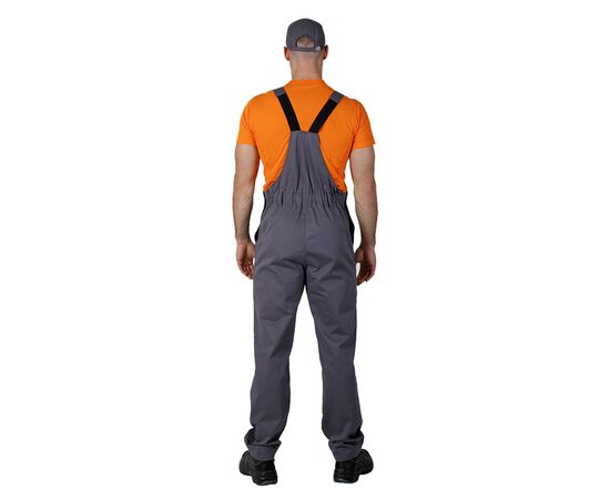Серый мужской полукомбинезон рабочий Universal Cotton Grey, Размер: 44-46 / 170-176, фото 4