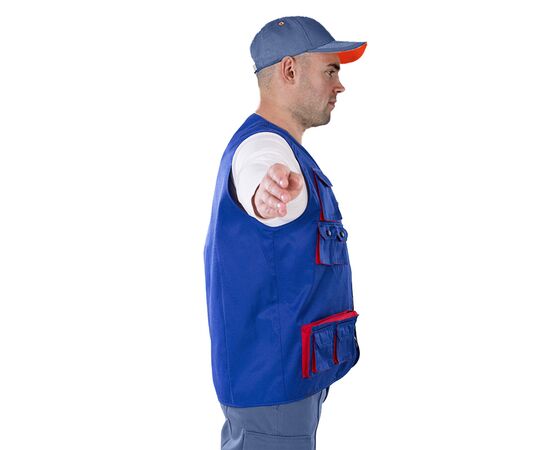 Чоловічий літній робочий жилет із кишенями Standart Blue Чоловічий літній робочий жилет із кишенями Standart Blue