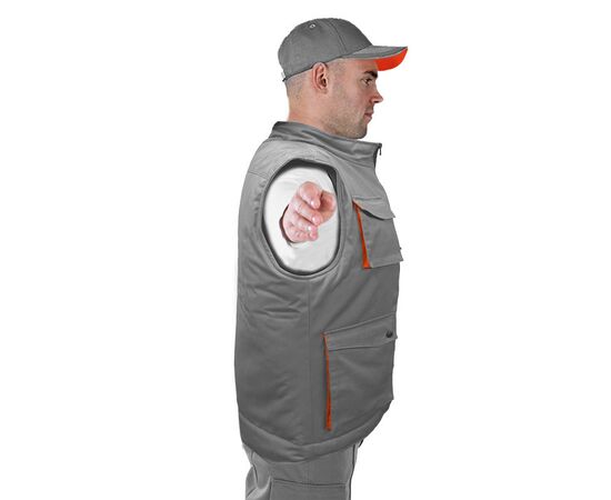 Чоловічий жилет робочий утеплений сірого кольору Standart Grey Чоловічий жилет робочий утеплений сірого кольору Standart Grey