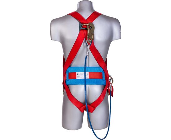 Пояс предохранительный лямочный ПП2-03Б (со стропом металлический канат кольцо-малый карабин), Размер: размер 2 -- (750...1300 мм), фото 13