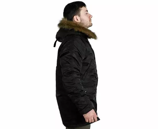 Куртка Аляска чоловіча зимова Slim Fit N-3B Black, Розмір: 60-62 (XXL), фото 11 Куртка Аляска чоловіча зимова Slim Fit N-3B Black, Розмір: 60-62 (XXL), фото 11