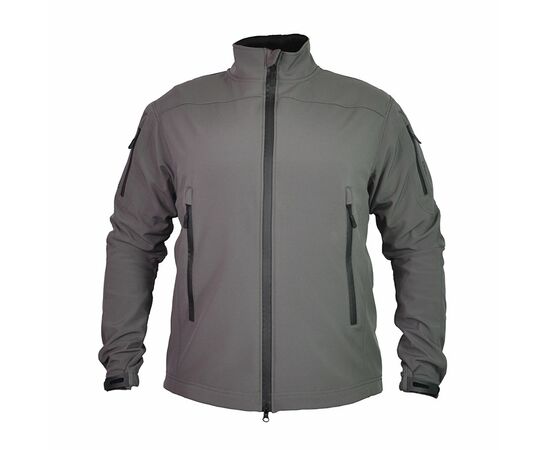 Серая мужская рабочая куртка охранника демисезонная софтшелл Softshell Grey