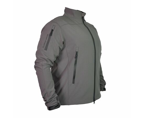 Сіра чоловіча робоча куртка охоронця демісезонна Softshell Grey купити в Україні