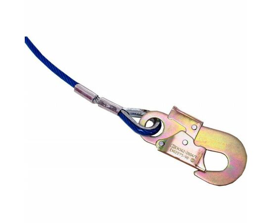 Пояс предохранительный лямочный ПП2-03Б (со стропом металлический канат кольцо-малый карабин), Размер: размер 2 -- (750...1300 мм), фото 14