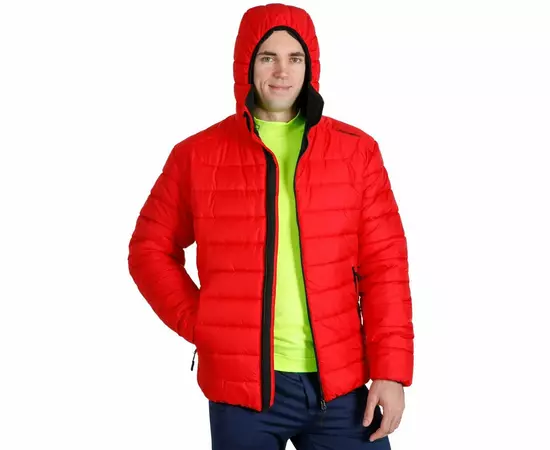 Червона куртка чоловіча з капюшоном Maximus Red, Розмір: 44-46 (S)
