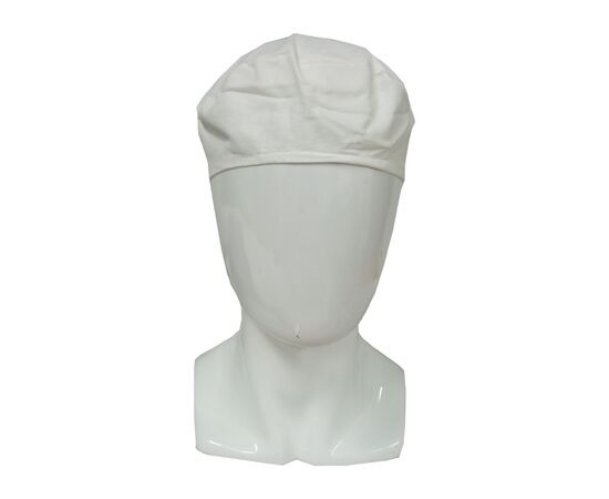 Берет рабочий бязь белый, Размер: S-M, фото 2