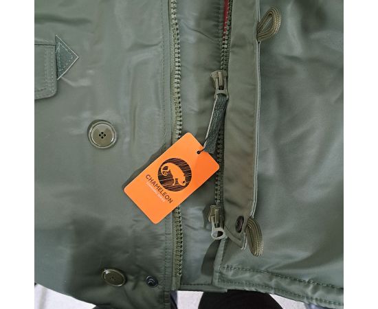 Мужская куртка Аляска Slim Fit N-3B Olive, Размер: 64-66 (XXXL), фото 28