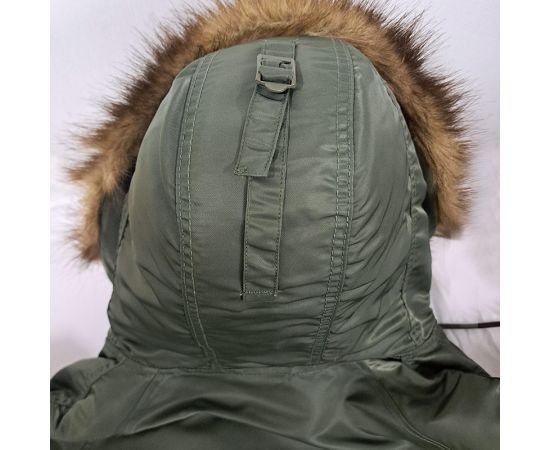 Мужская куртка Аляска Slim Fit N-3B Olive, Размер: 64-66 (XXXL), фото 30