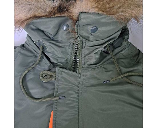 Чоловіча куртка Аляска Slim Fit N-3B Olive, Розмір: 44-46 (S), фото 32 Чоловіча куртка Аляска Slim Fit N-3B Olive, Розмір: 44-46 (S), фото 32