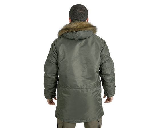 Мужская куртка Аляска Slim Fit N-3B Olive, Размер: 64-66 (XXXL), фото 11