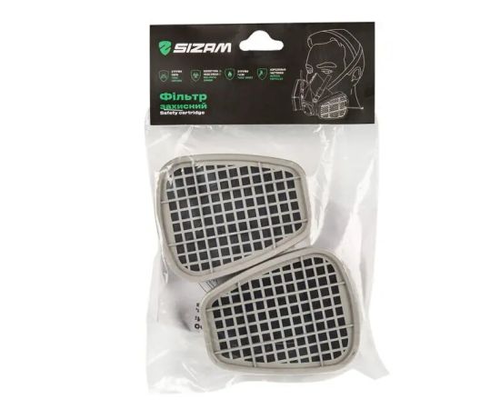 35025 Комплект фільтрів-трапеція для респіратора напівмаски Profiltr 6051 A1, фото 2