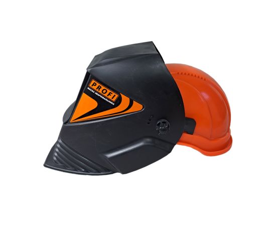 Щиток для сварщиков модель "Профи" встроен в совместную защитную каску, фото 4