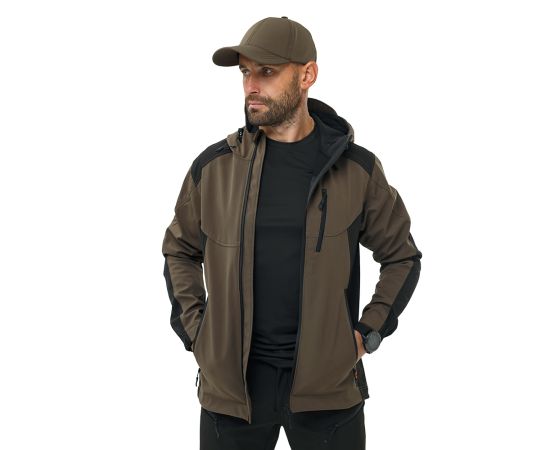 Куртка Soft Shell Predator Olive/Black, Цвет: оливковый, Размер: 44-46 (S)