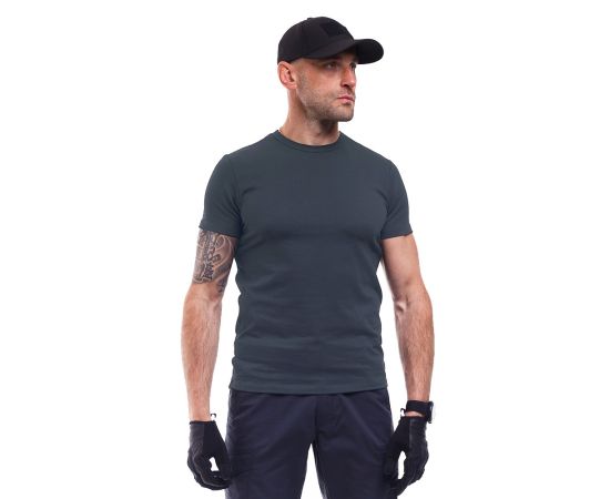 Темно-сіра футболка чоловіча Jersey Grey, Розмір: 40-42 (XS)