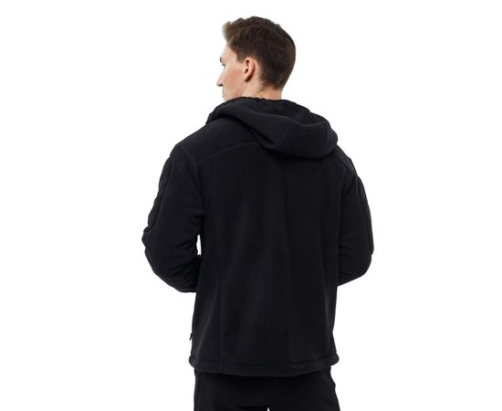 Чоловіча чорна флісова куртка з капюшоном Viking Black, Розмір: 48-50 (M), фото 7