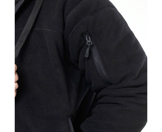 Чоловіча чорна флісова куртка з капюшоном Viking Black, Розмір: 48-50 (M), фото 12