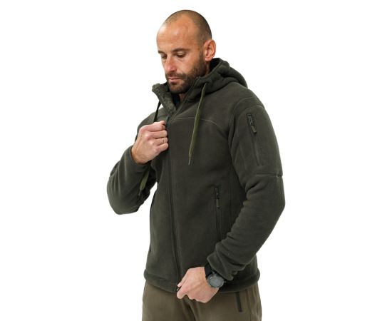 Мужская флисовая куртка с капюшоном Viking Olive, Размер: 48-50 (M), фото 2 Мужская флисовая куртка с капюшоном Viking Olive, Размер: 48-50 (M), фото 2