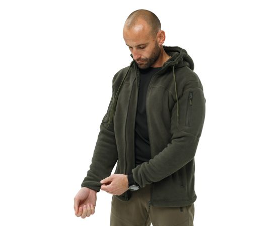 Мужская флисовая куртка с капюшоном Viking Olive, Размер: 60-62 (XXL), фото 3