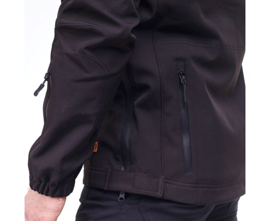 Тактична куртка Soft Shell Spartan Police Black чорна з капюшоном, Розмір: 48-50 (M), фото 19