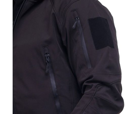 Тактична куртка Soft Shell Spartan Police Black чорна з капюшоном, Розмір: 48-50 (M), фото 20