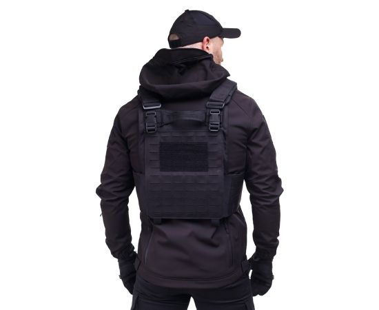Тактична куртка Soft Shell Spartan Police Black чорна з капюшоном, Розмір: 48-50 (M), фото 11