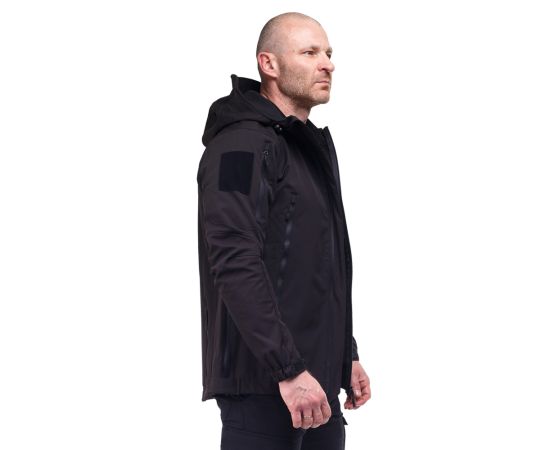 Тактична куртка Soft Shell Spartan Police Black чорна з капюшоном, Розмір: 48-50 (M), фото 4