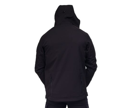 Тактична куртка Soft Shell Spartan Police Black чорна з капюшоном, Розмір: 48-50 (M), фото 6