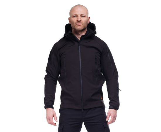 Тактична куртка Soft Shell Spartan Police Black чорна з капюшоном, Розмір: 48-50 (M), фото 8