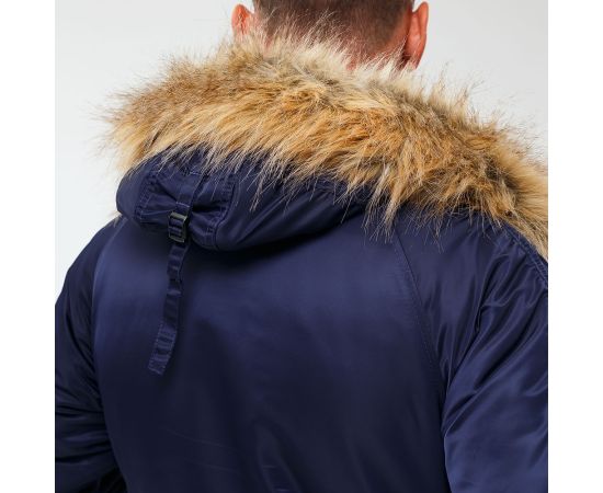 Мужская куртка Аляска синяя Slim Fit N-3B Navy, Размер: 44-46 (S), фото 17