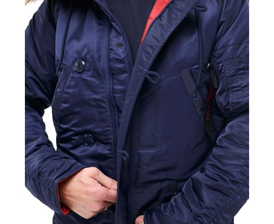 Мужская куртка Аляска синяя Slim Fit N-3B Navy, Размер: 44-46 (S), фото 19