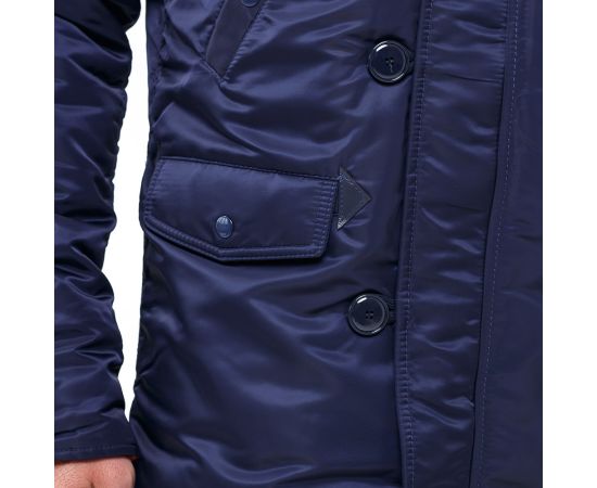 Мужская куртка Аляска синяя Slim Fit N-3B Navy, Размер: 44-46 (S), фото 22