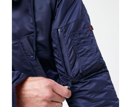 Мужская куртка Аляска синяя Slim Fit N-3B Navy, Размер: 44-46 (S), фото 29